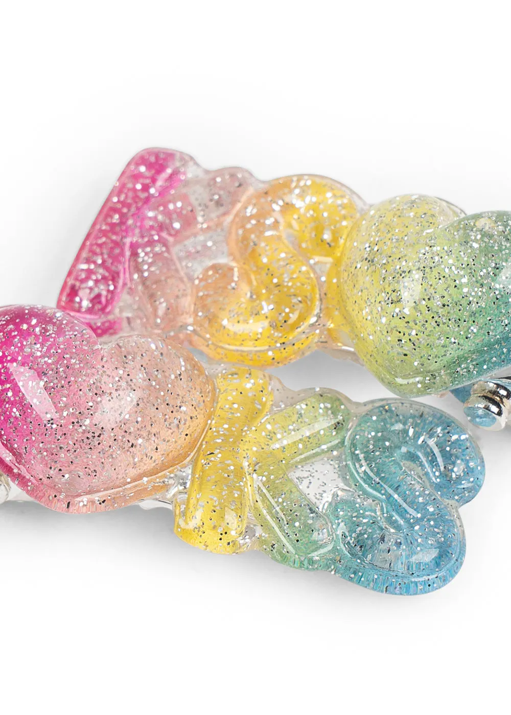 Konges Sløjd glitter haarclips rainbow set van 2