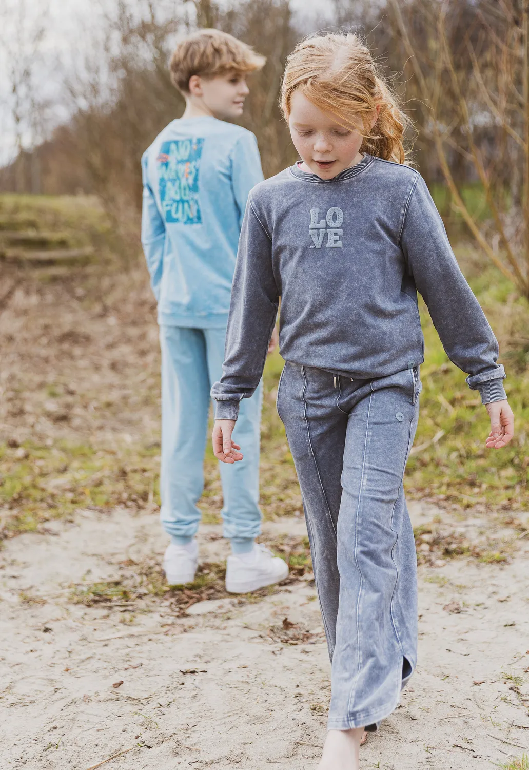 4President Navy Girl Grey trui grijs maat 74 katoen