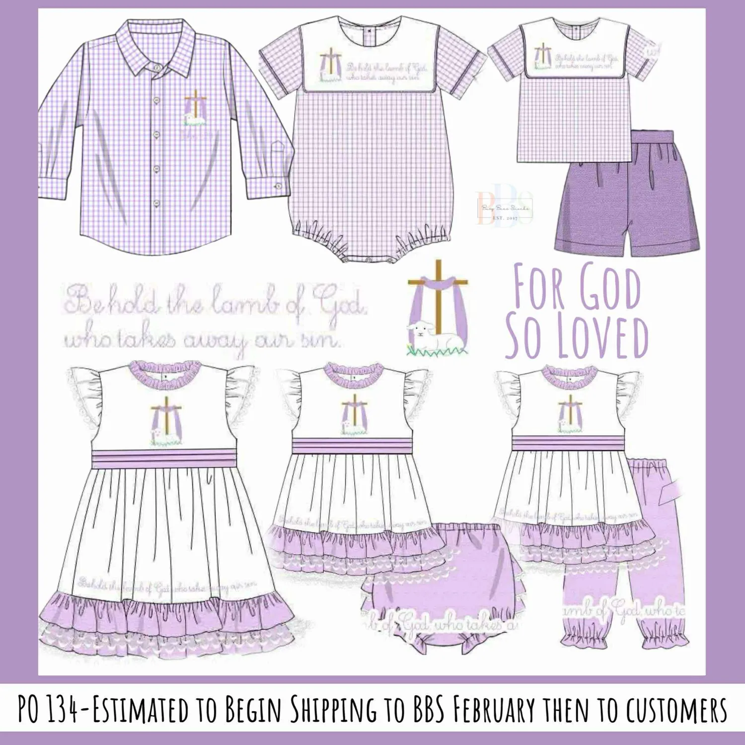Busy Bee Smocks For God So Loved jongensoverhemd geborduurd