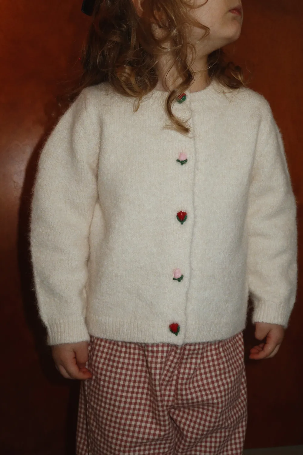 Konges Sløjd Fleuri cardigan buttercream geborsteld