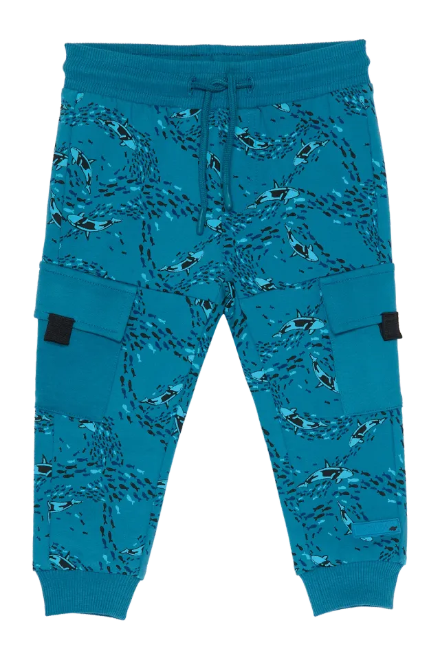 4President Bas joggingbroek jongens blauw katoen