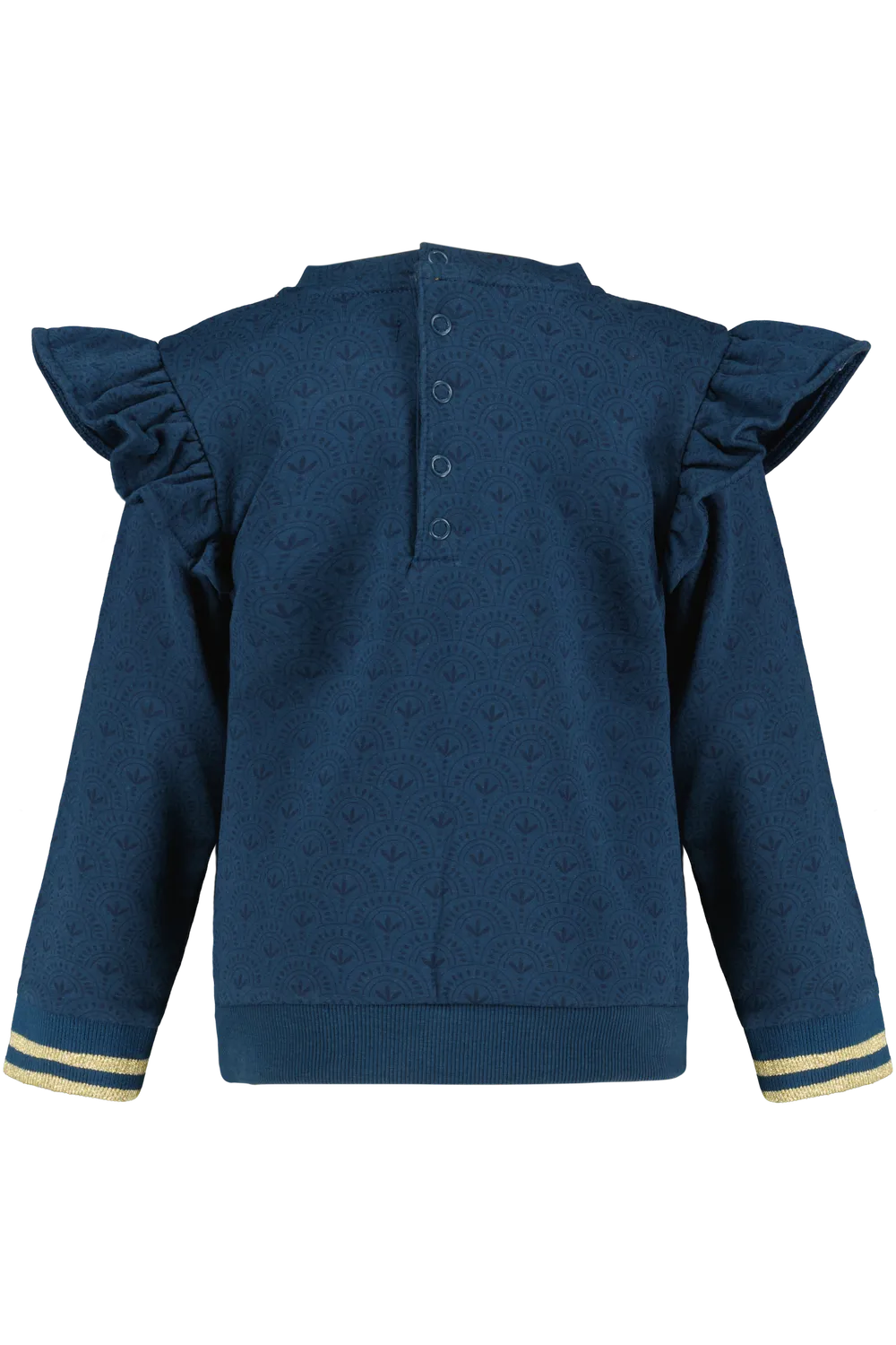4PRESIDENT Kiki Blue Wing longsleeve bloemen glitter
