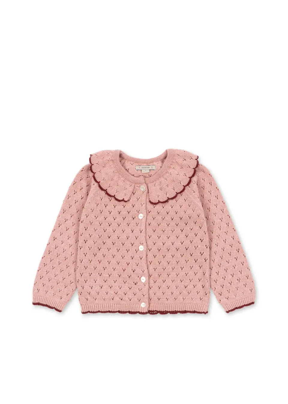 Konges Sløjd Holiday cardigan mellow rose katoen glitter
