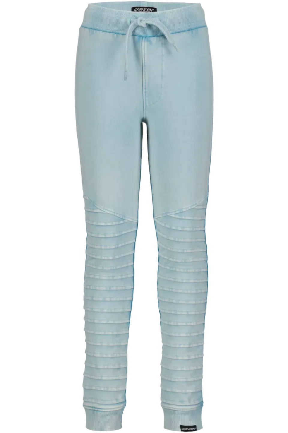 4PRESIDENT Tieme Blue Radiance broek acid wash biker