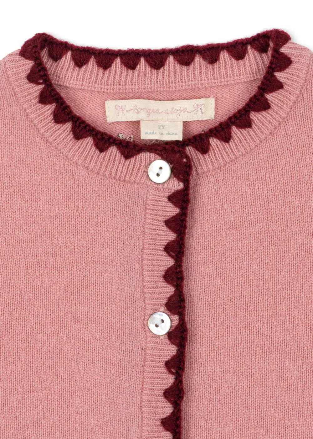 Konges Sløjd Collette cardigan pale blush wollen vest