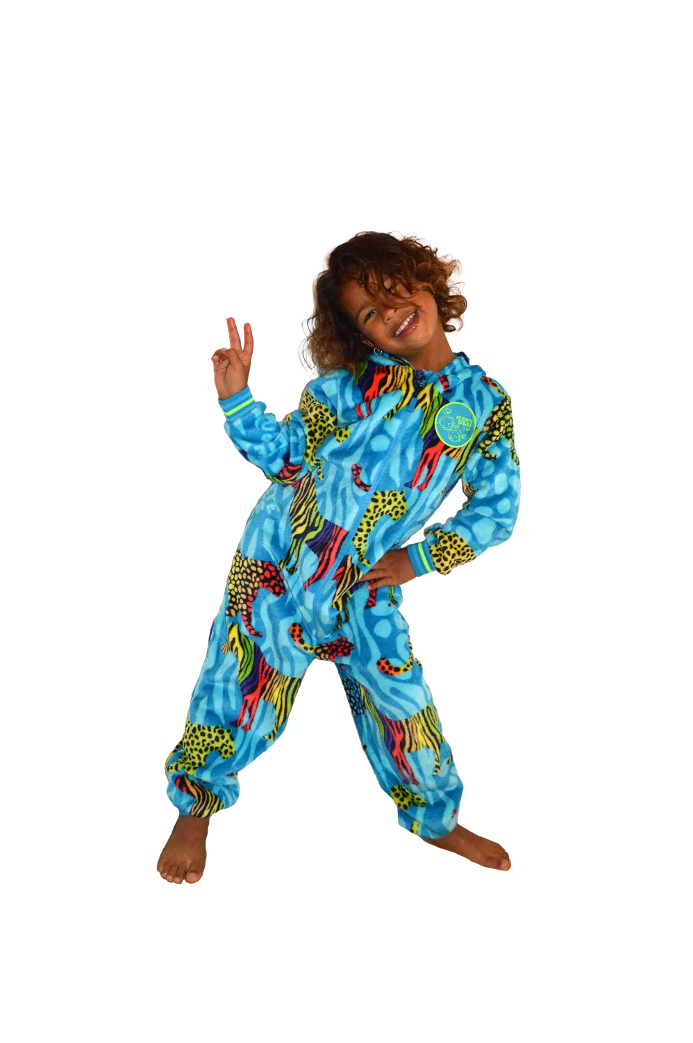 4PRESIDENT Jessie onesie Leopard aop met capuchon