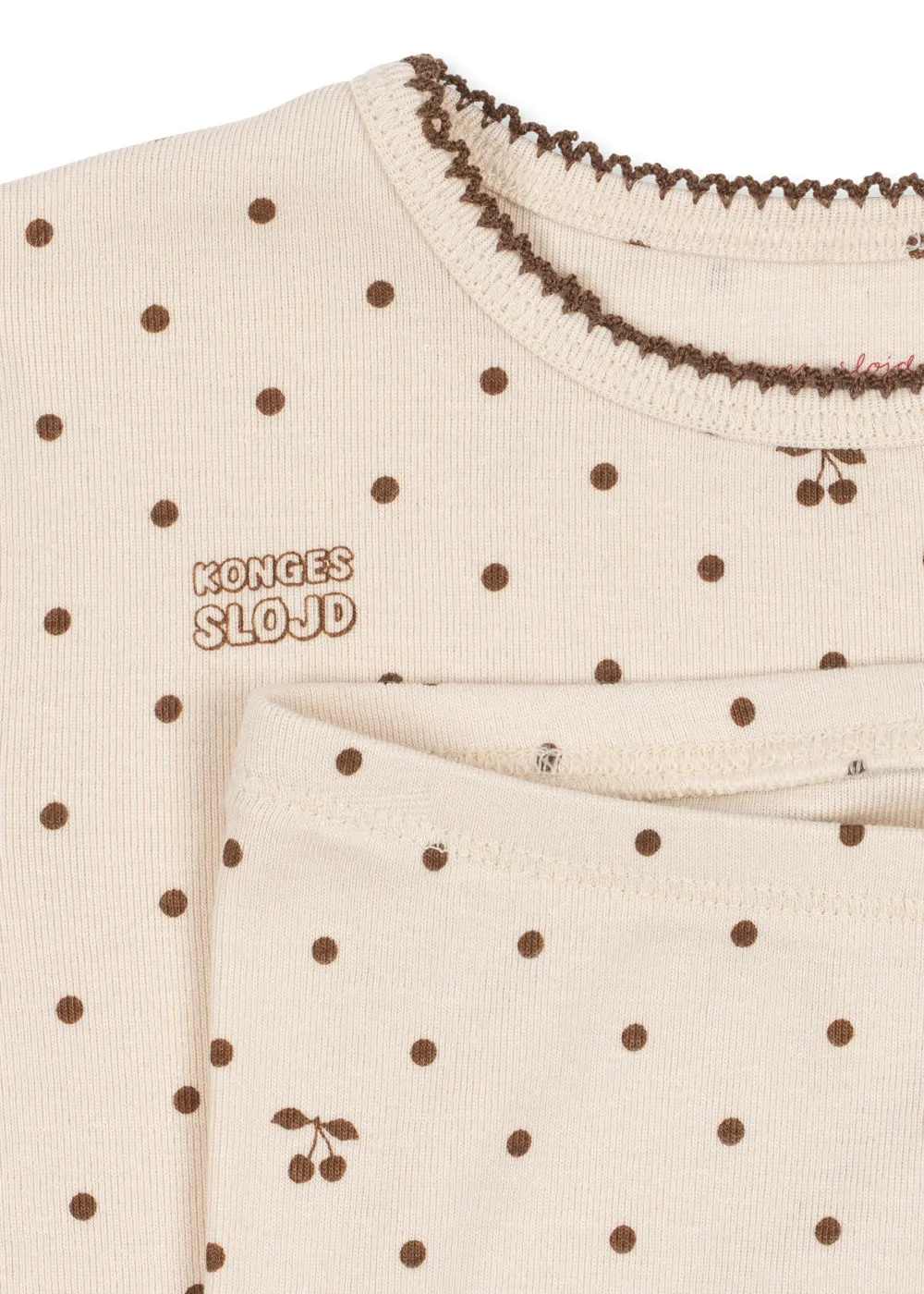 Konges Sløjd Colito Set setje cherry bronze dot ribkatoen