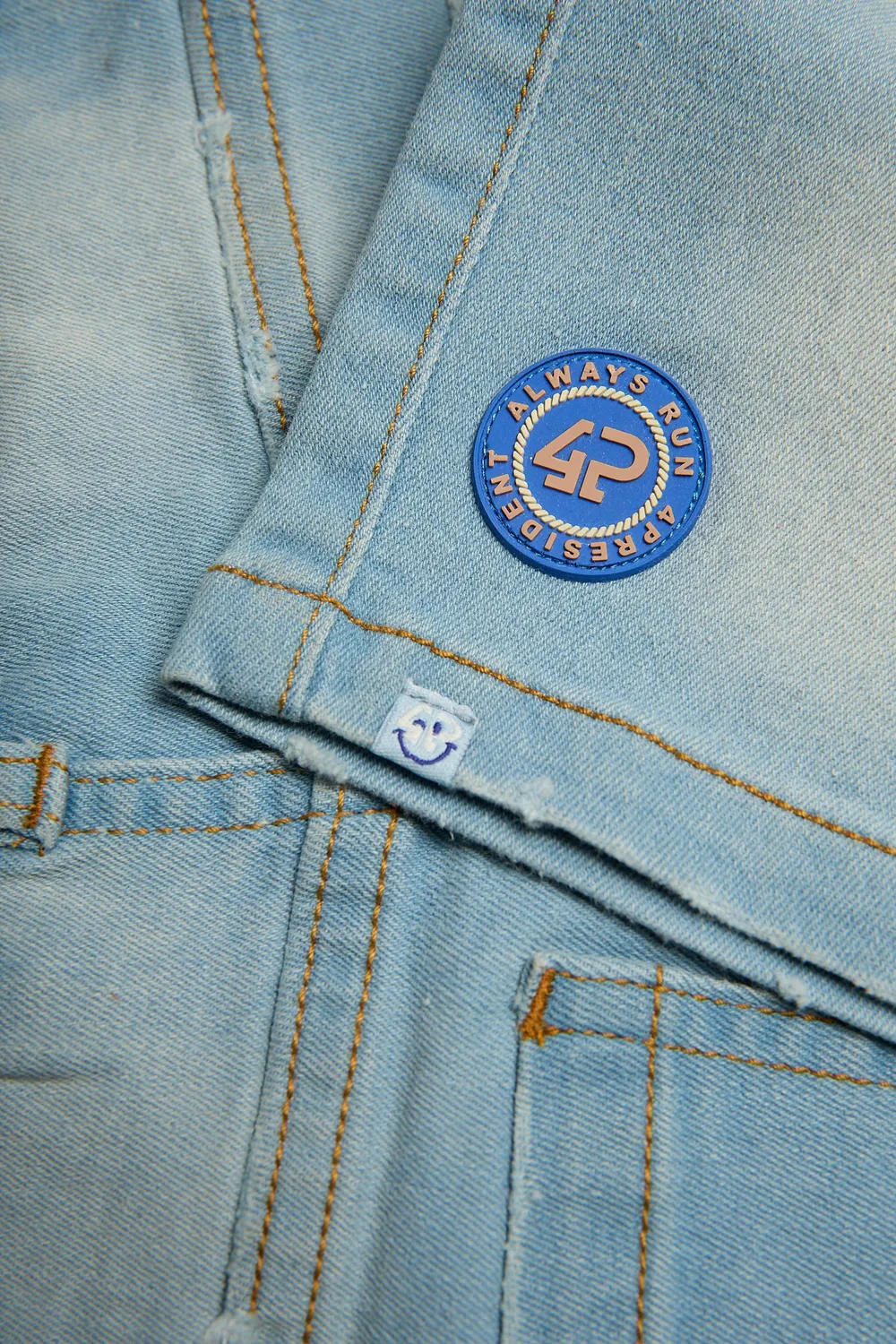 4PRESIDENT Olly Light Blue jongens short denim