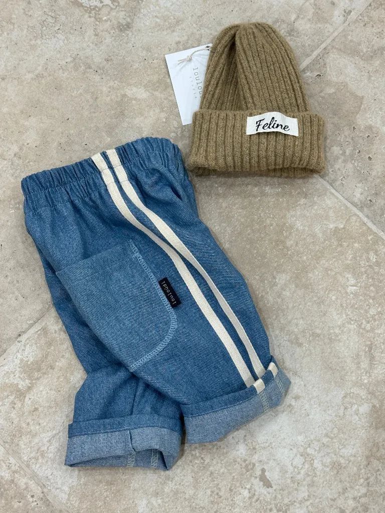 Louloúdi Sidney joggingbroek strepen jeans