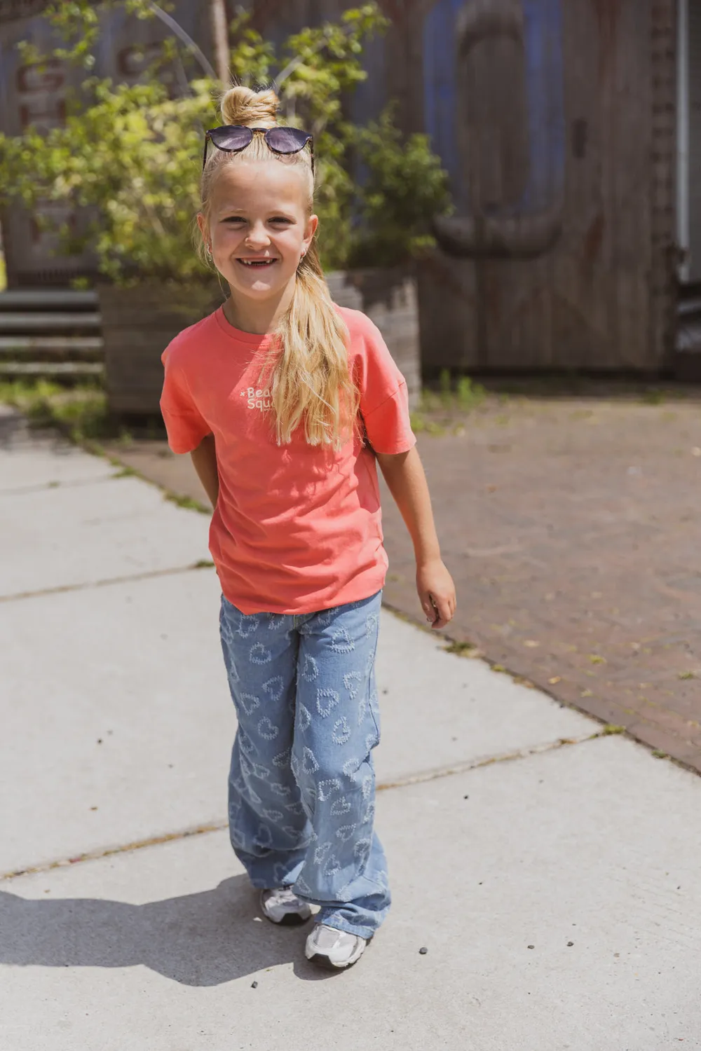 4President Betsy denim short blauw meisjes zomer