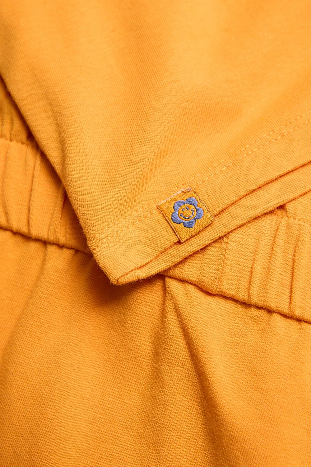 4President Nicia jumpsuit meisjes oranje bladerenprint