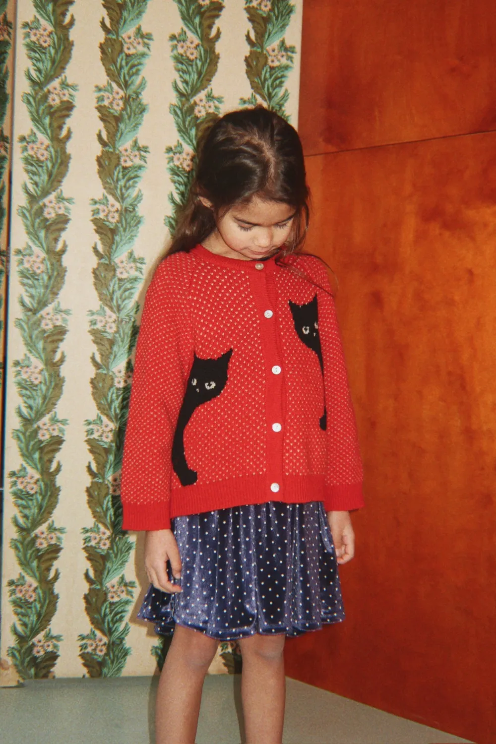 Konges Sløjd Belou Cardigan Cat Rouge Wollen Vest