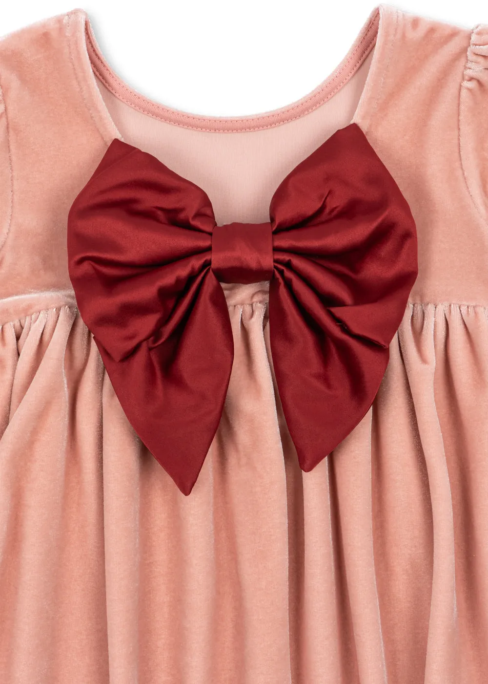 Konges Sløjd Gia jurk met strik mellow rose velours