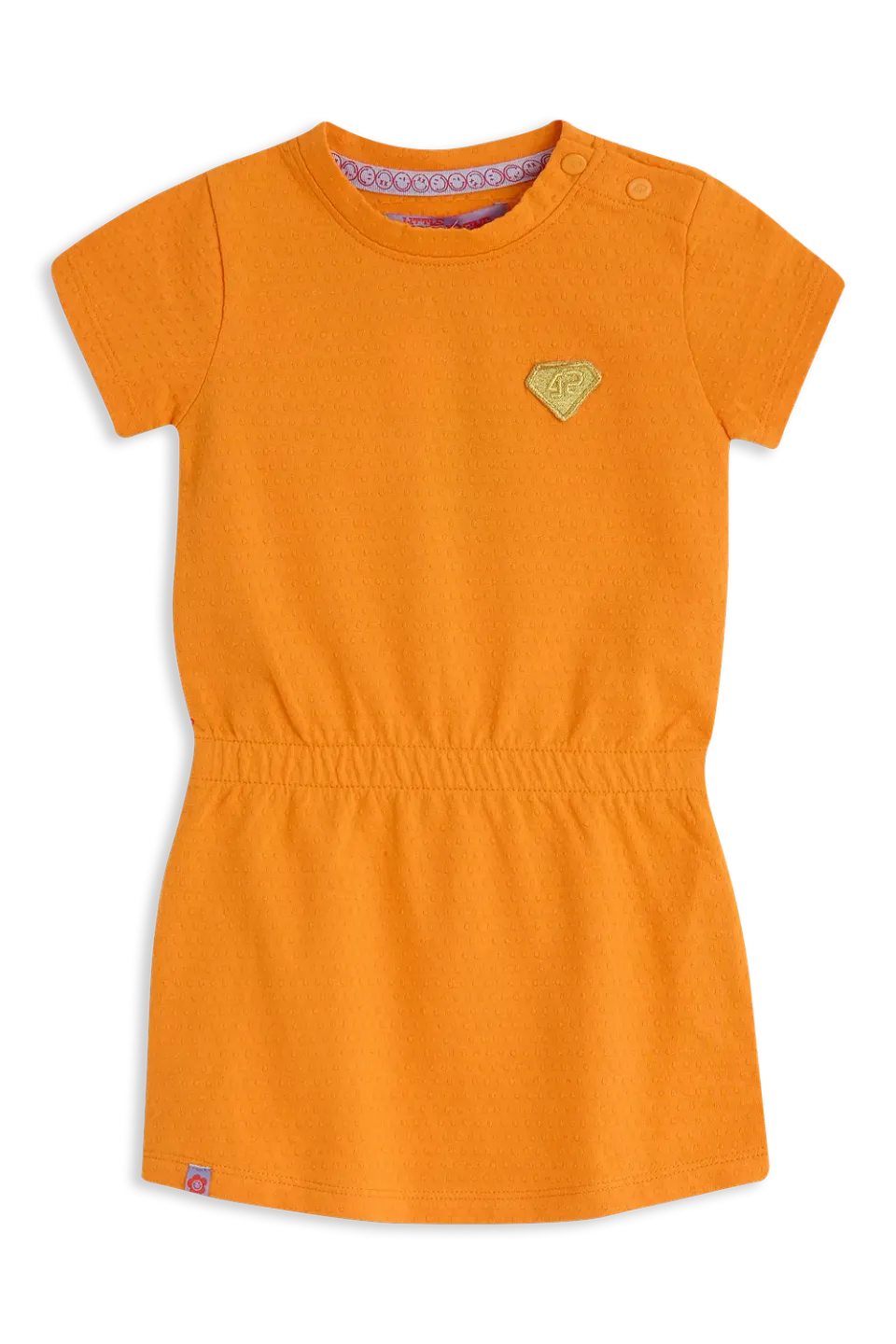 4PRESIDENT Nara jurk Orange stipstructuur