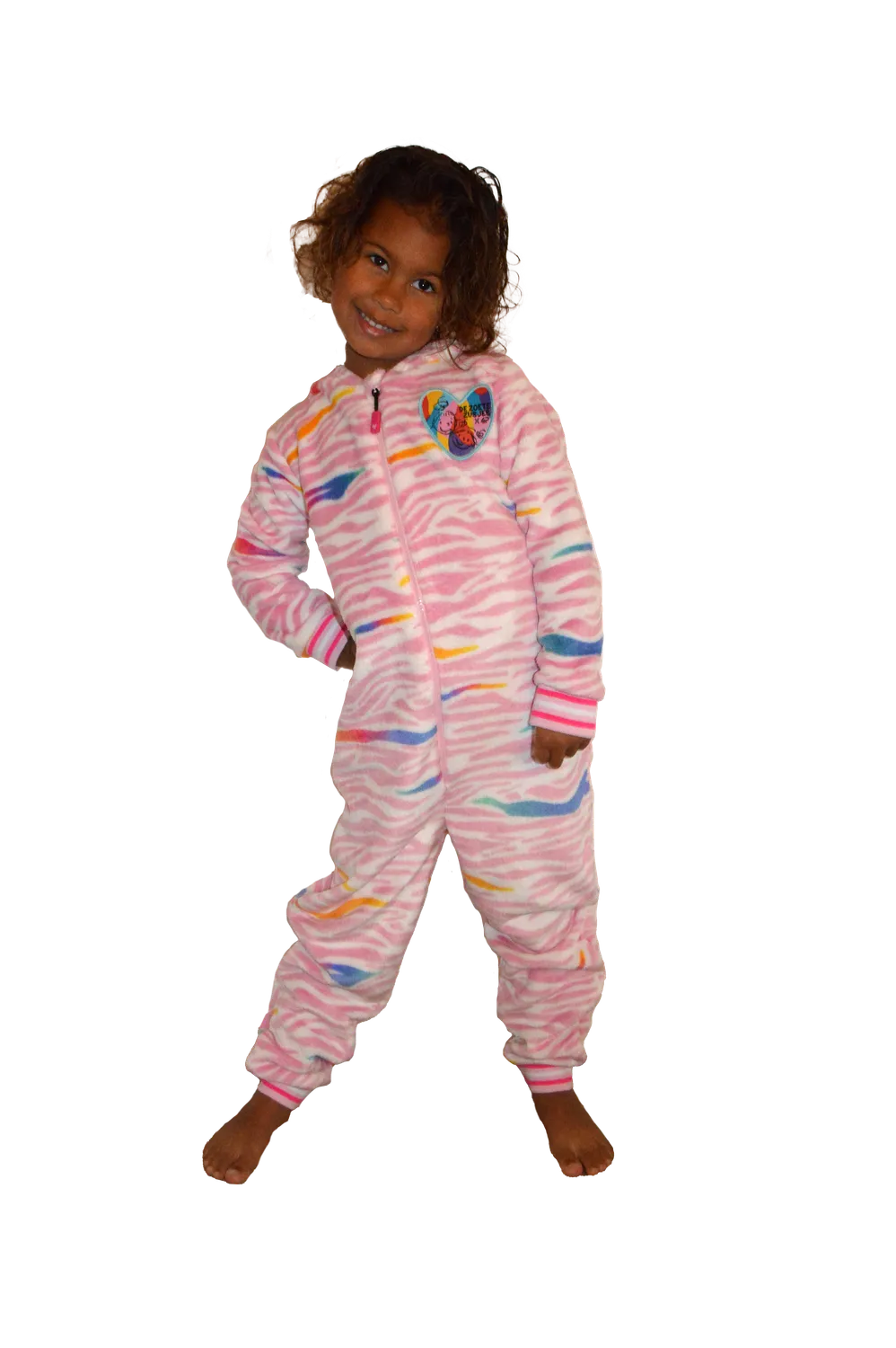 4President Jet Zebra meisjes onesie met rits