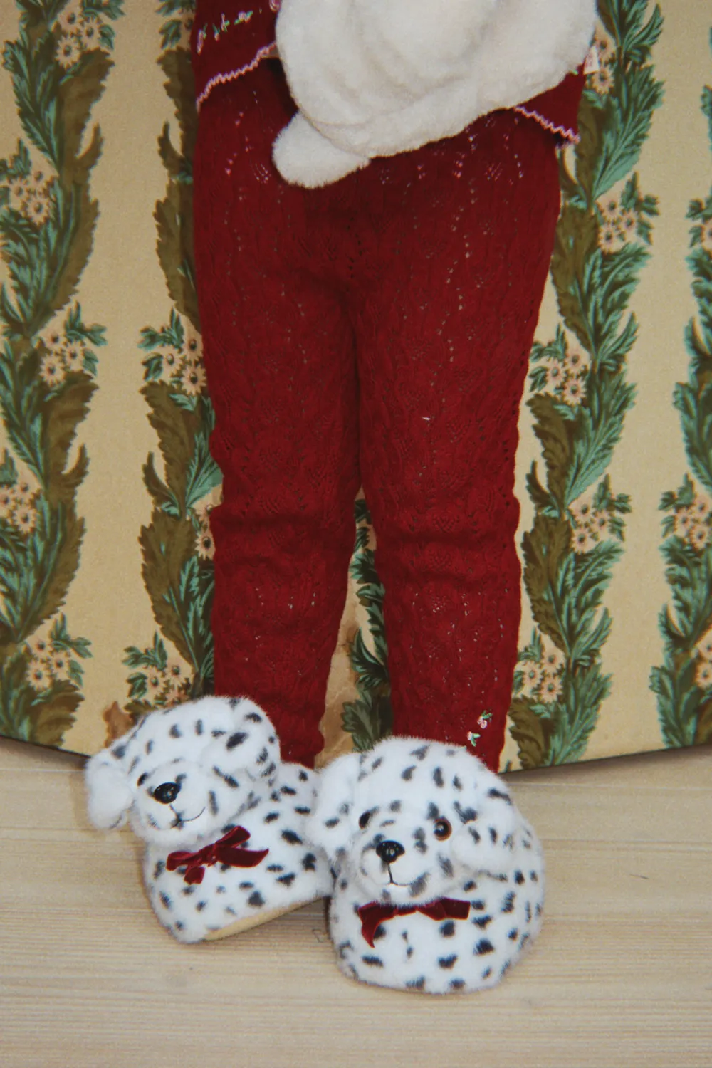 Konges Sløjd Dalmatiër slofjes beige black pluche