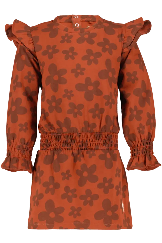 4PRESIDENT Katja jurk lange mouw bloemenprint