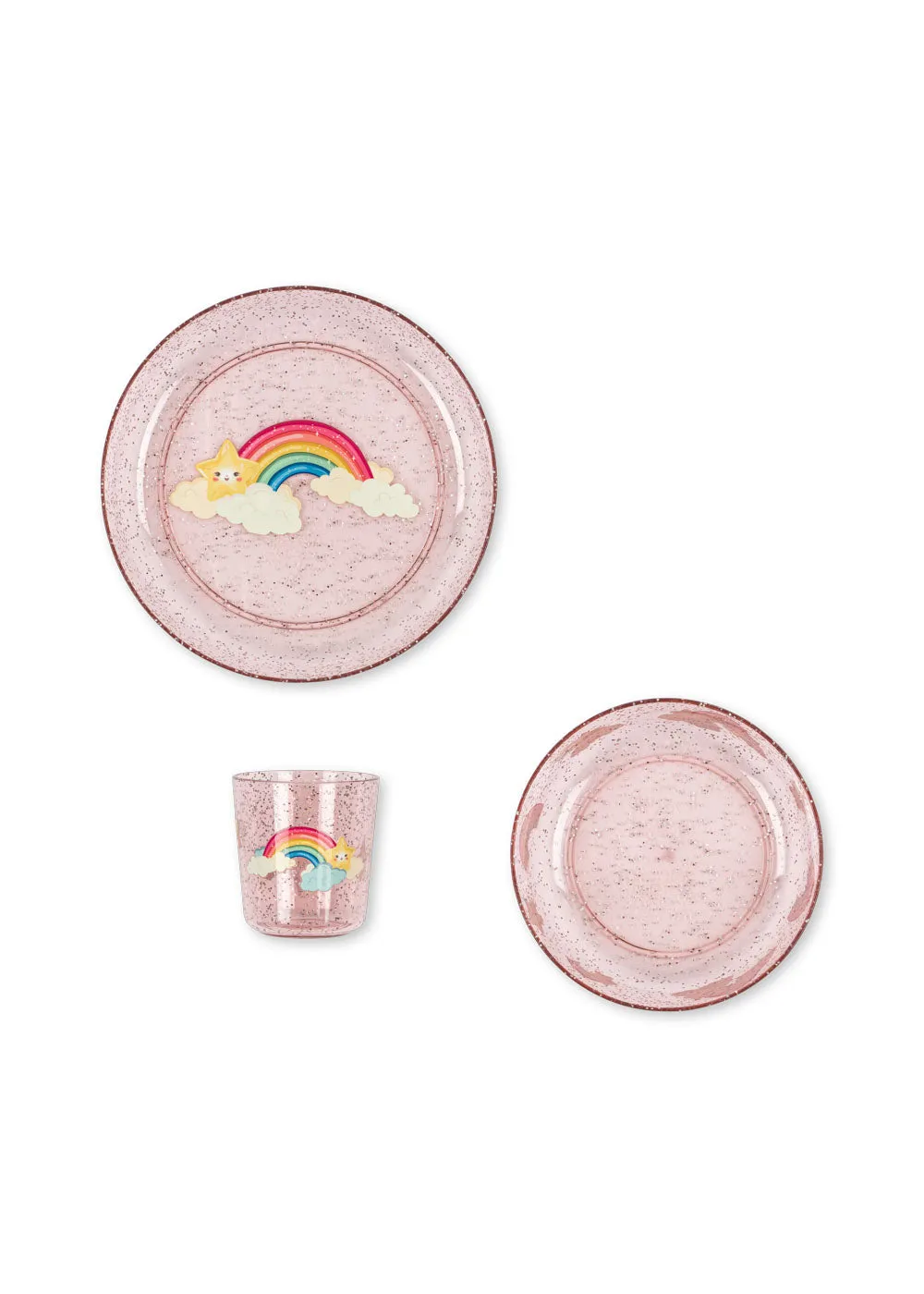 Konges Sløjd Sparkly Kinderservies rainbow 3-delig