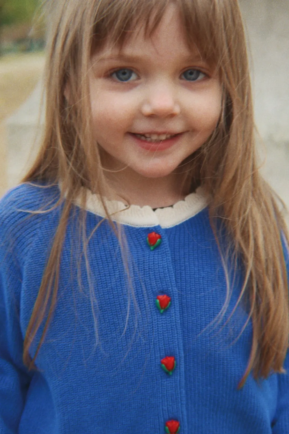 Konges Sløjd Lallo cardigan blauw katoen