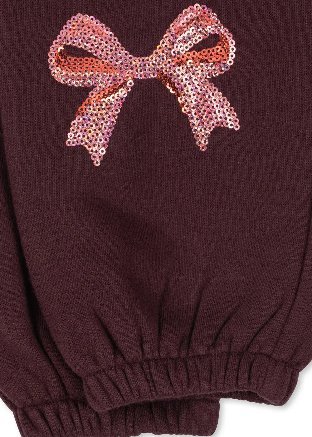 Konges Sløjd Lou sweatbroek decadent chocolate pailletstrik