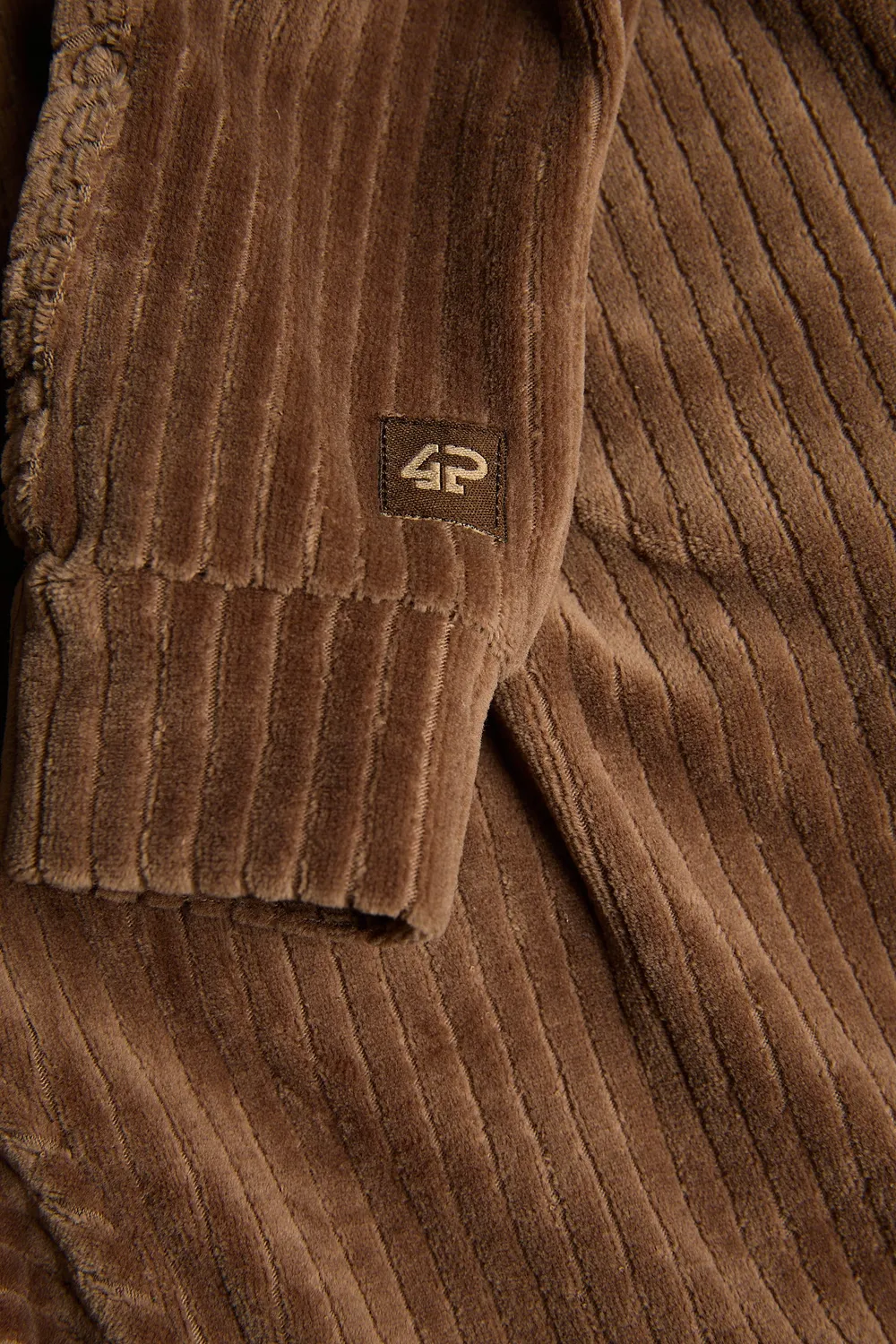 4PRESIDENT Zareen Brown jumpsuit velvet rib overslag