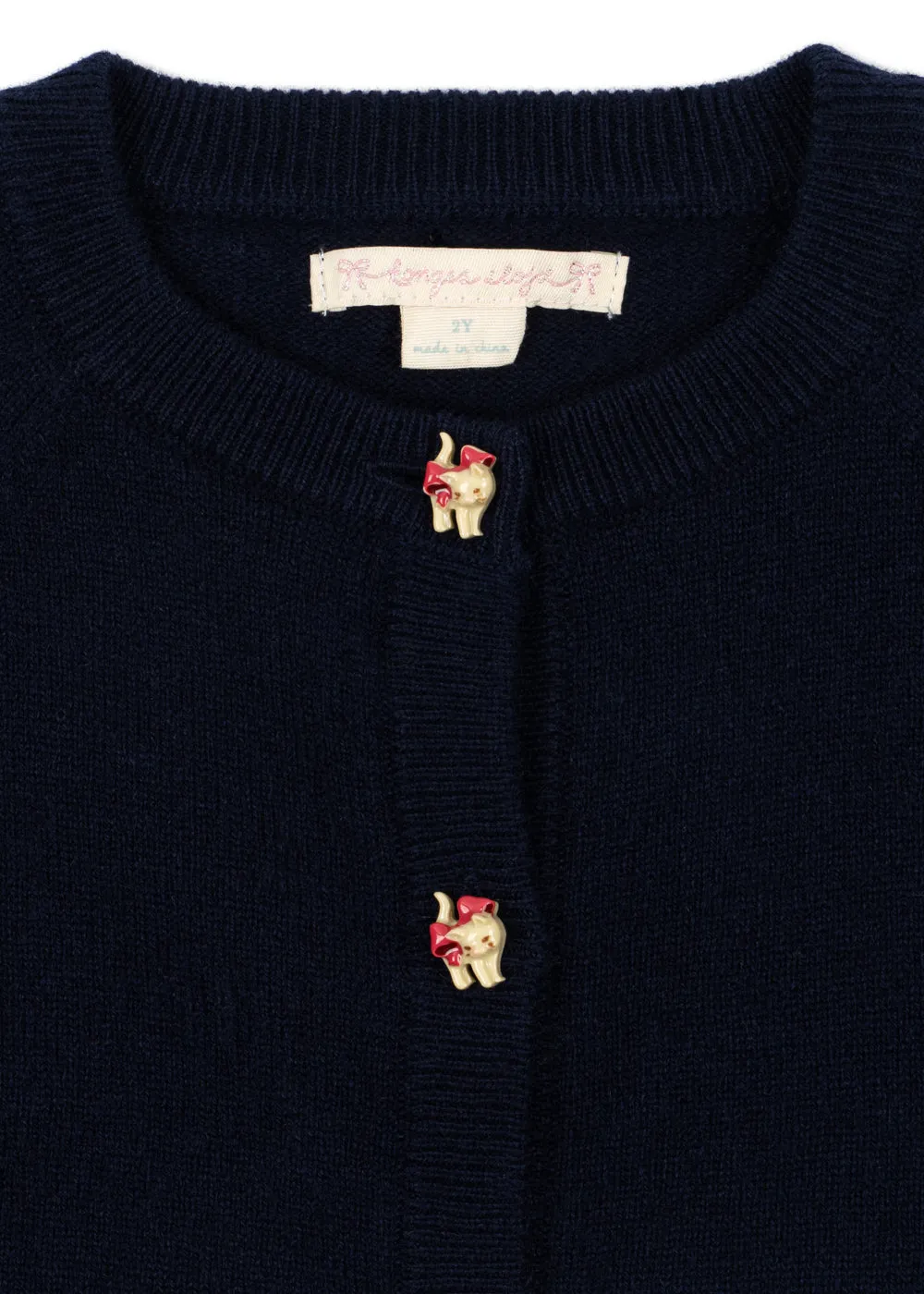 Konges Sløjd Cattie Cardigan babyvest blauw wol