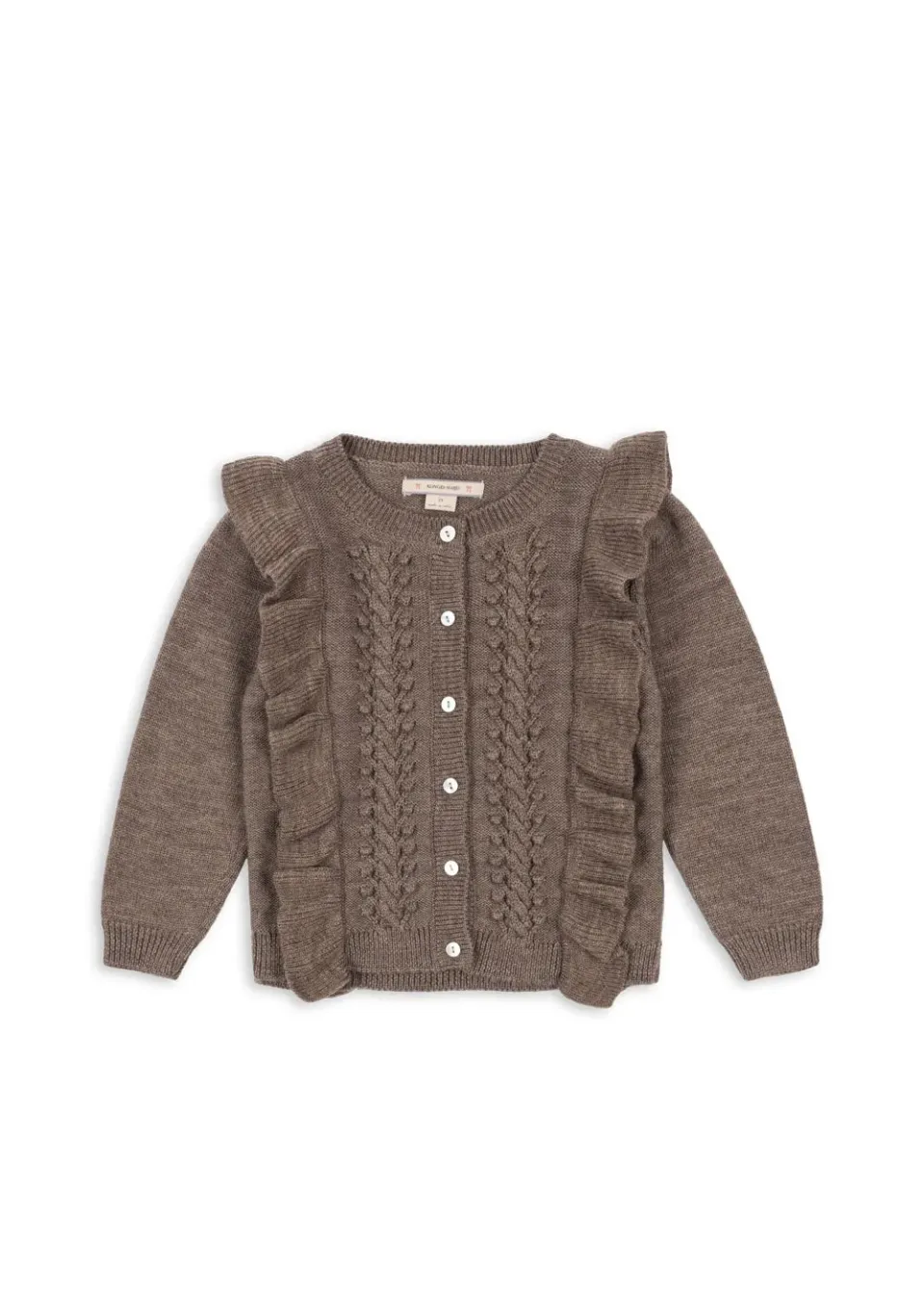 Konges Sløjd Fiol vestje bunny brown melange merinowol