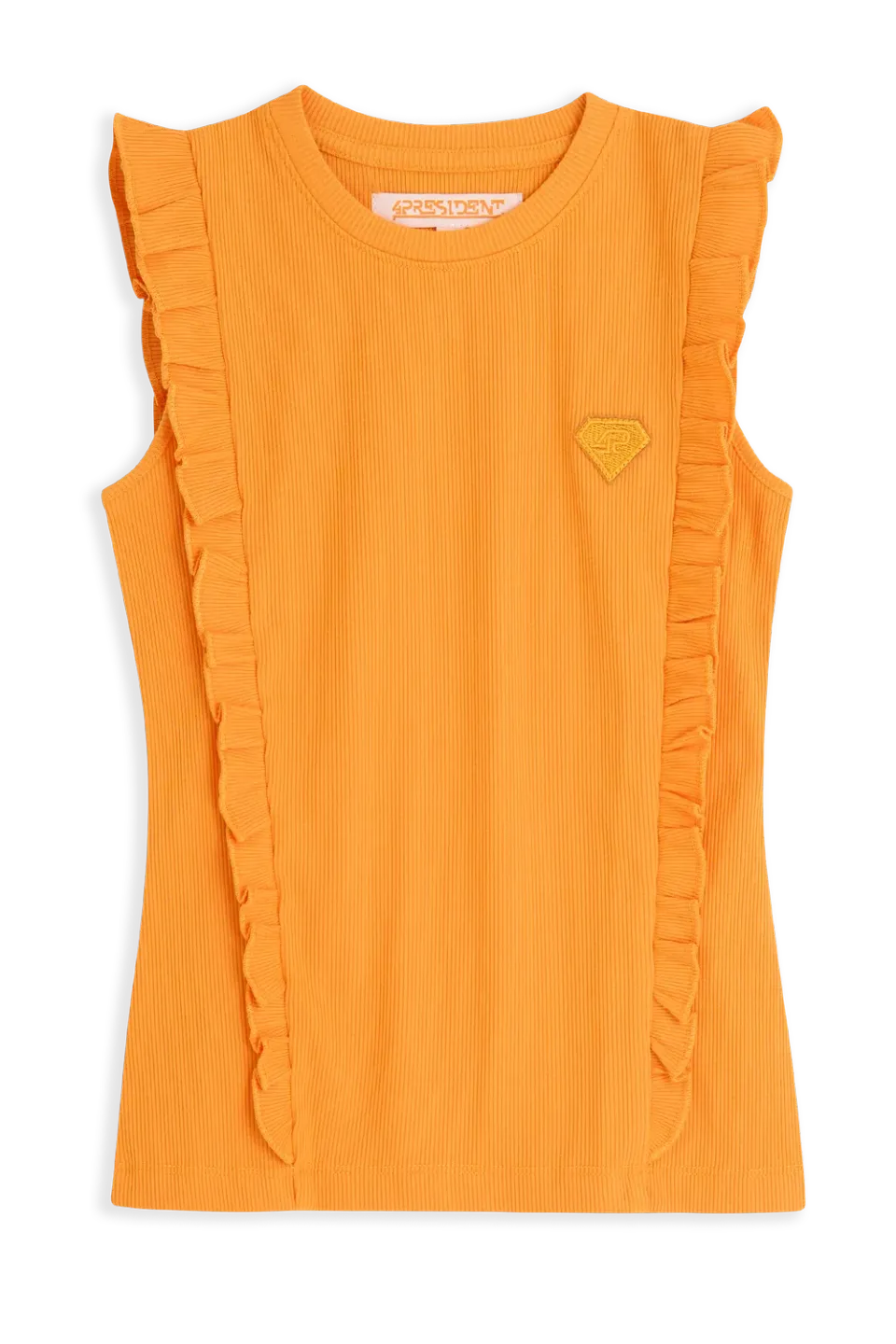 4President Nika Orange tanktop meisjes geribbeld