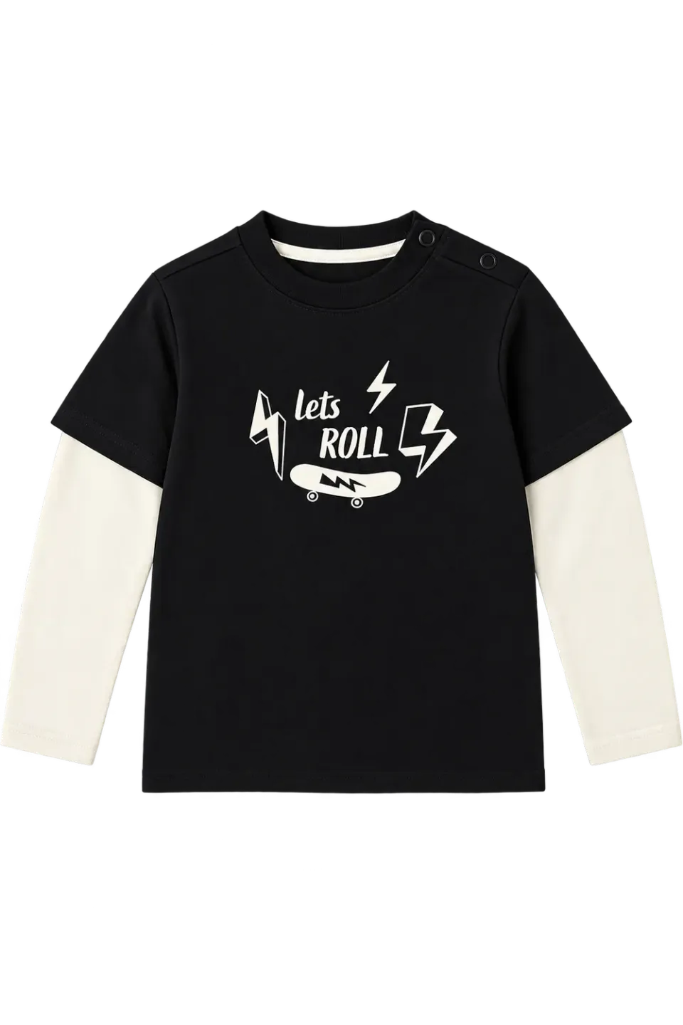4PRESIDENT Kenzo longsleeve skateprint katoen zwart