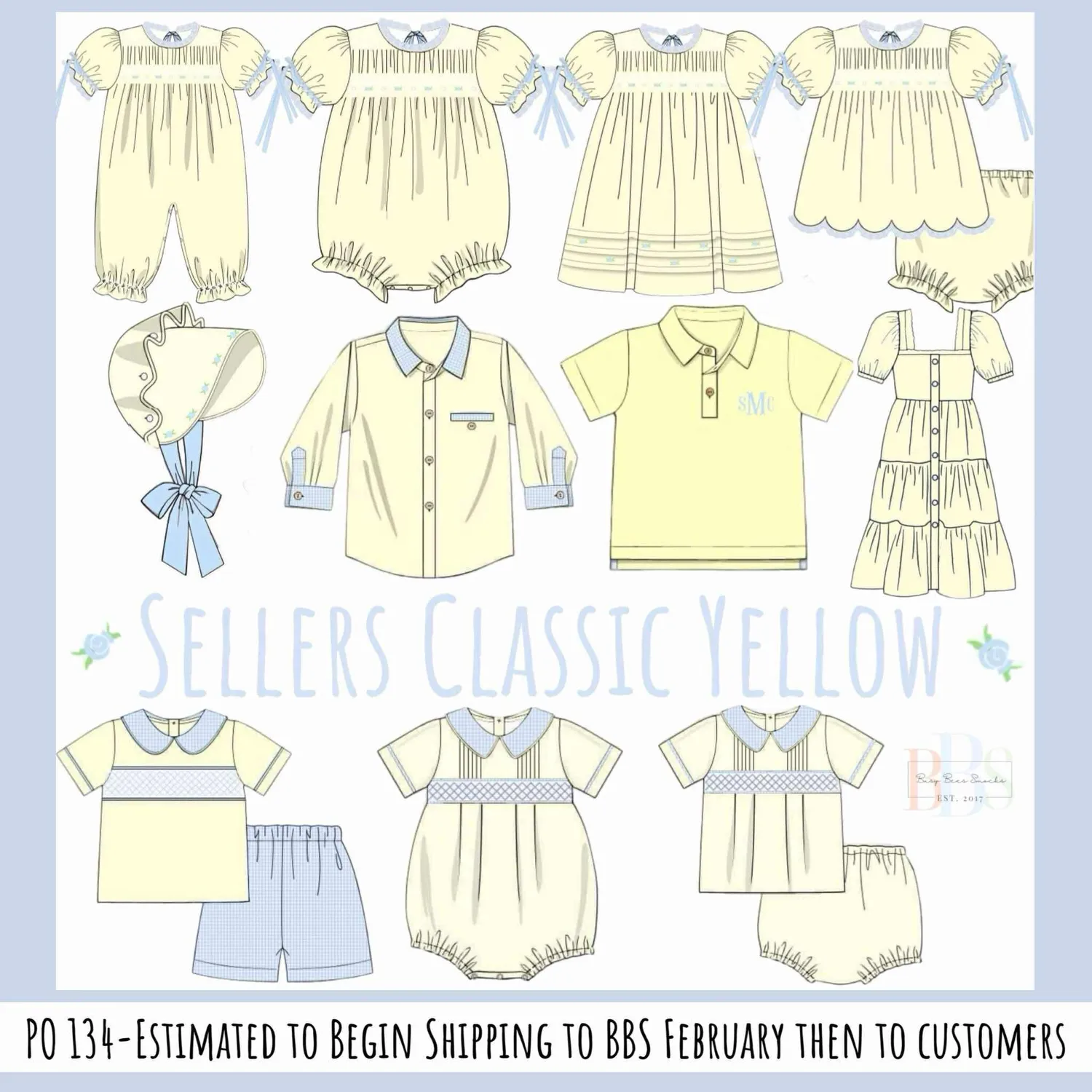 Busy Bee Smocks Sellers Classic Yellow Overhemd vader XXXL