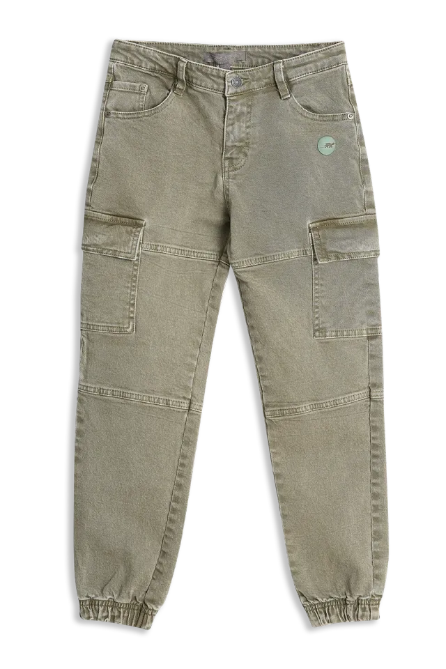 4President Graydi cargo broek groen katoen stretch