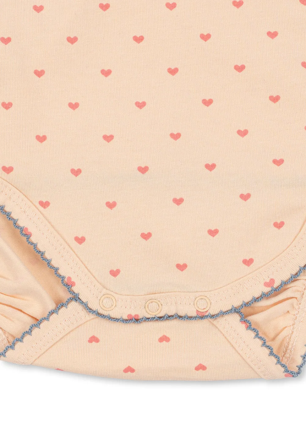 Konges Sløjd Basic Langarm Newborn romper teddy coeur biokatoen