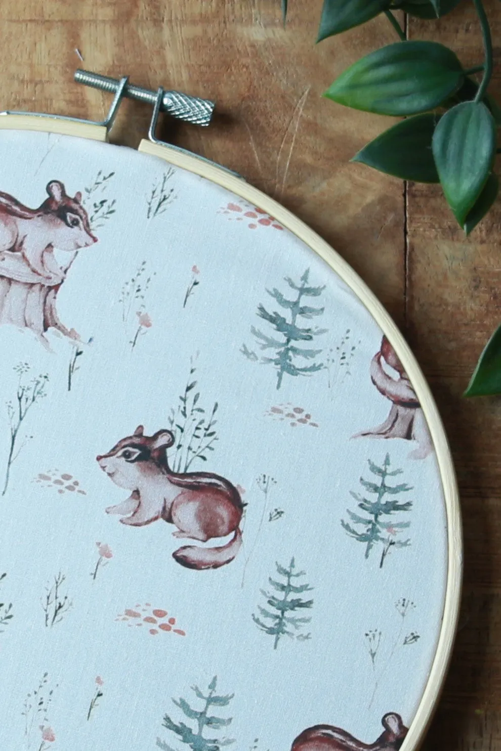 Een presentje Bosvriendjes wandcirkel 15 cm katoen
