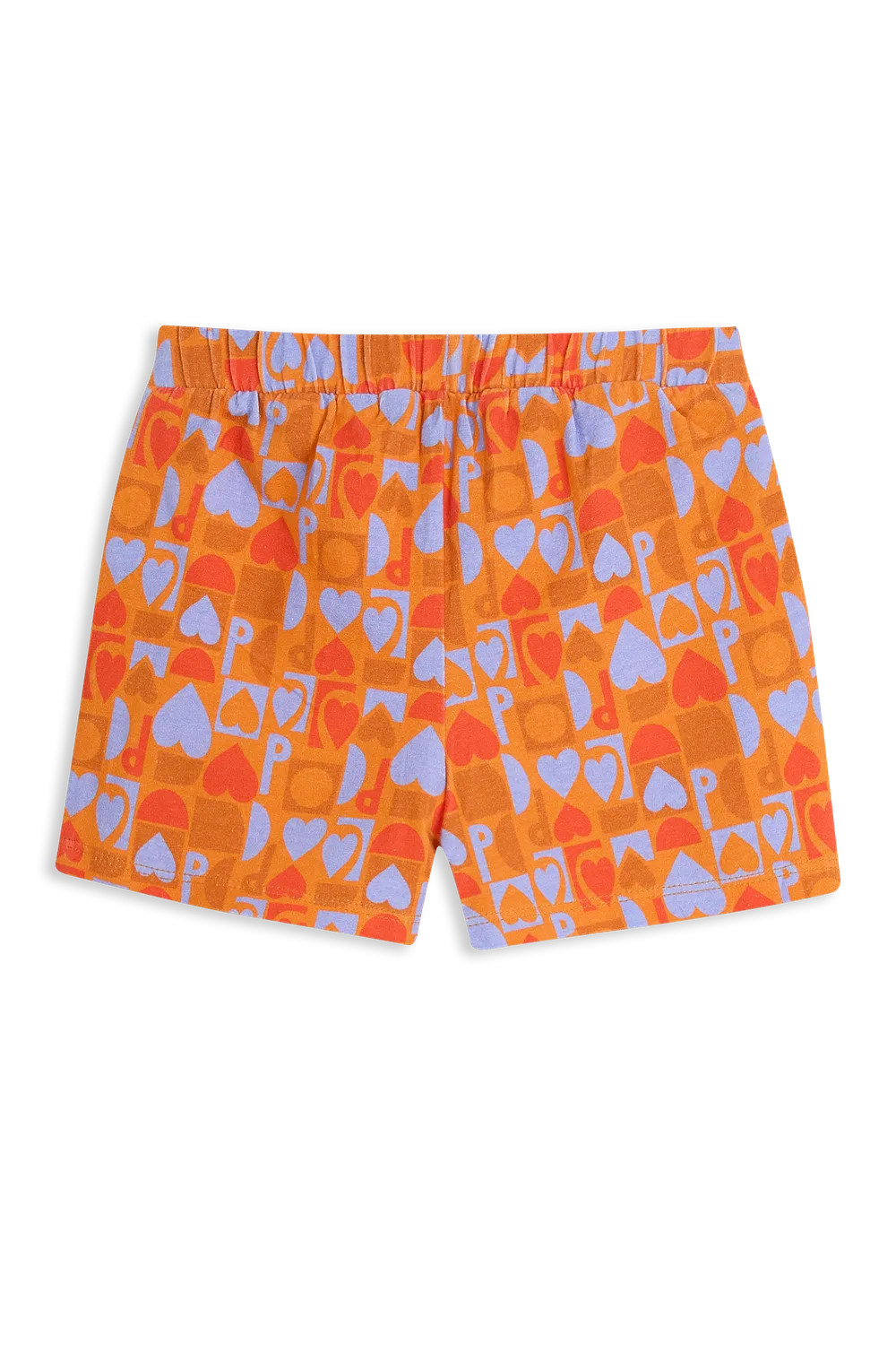 4PRESIDENT Nita Orange short meisjes print stretchkatoen