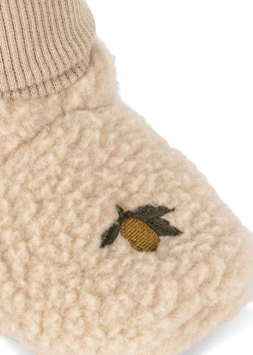 Konges Sløjd Safa babyslofjes oxford tan fleece