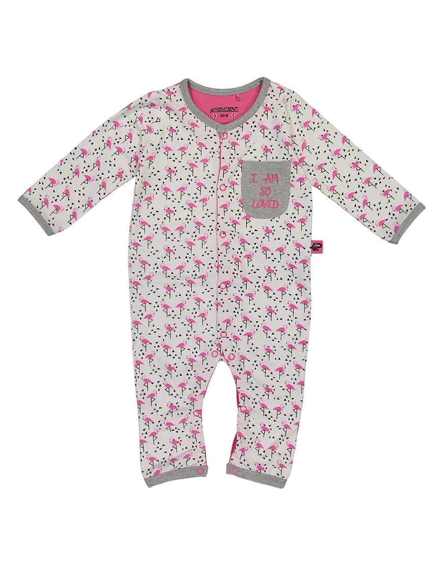 4President Baby Giftset Flamingo katoen 5-delig
