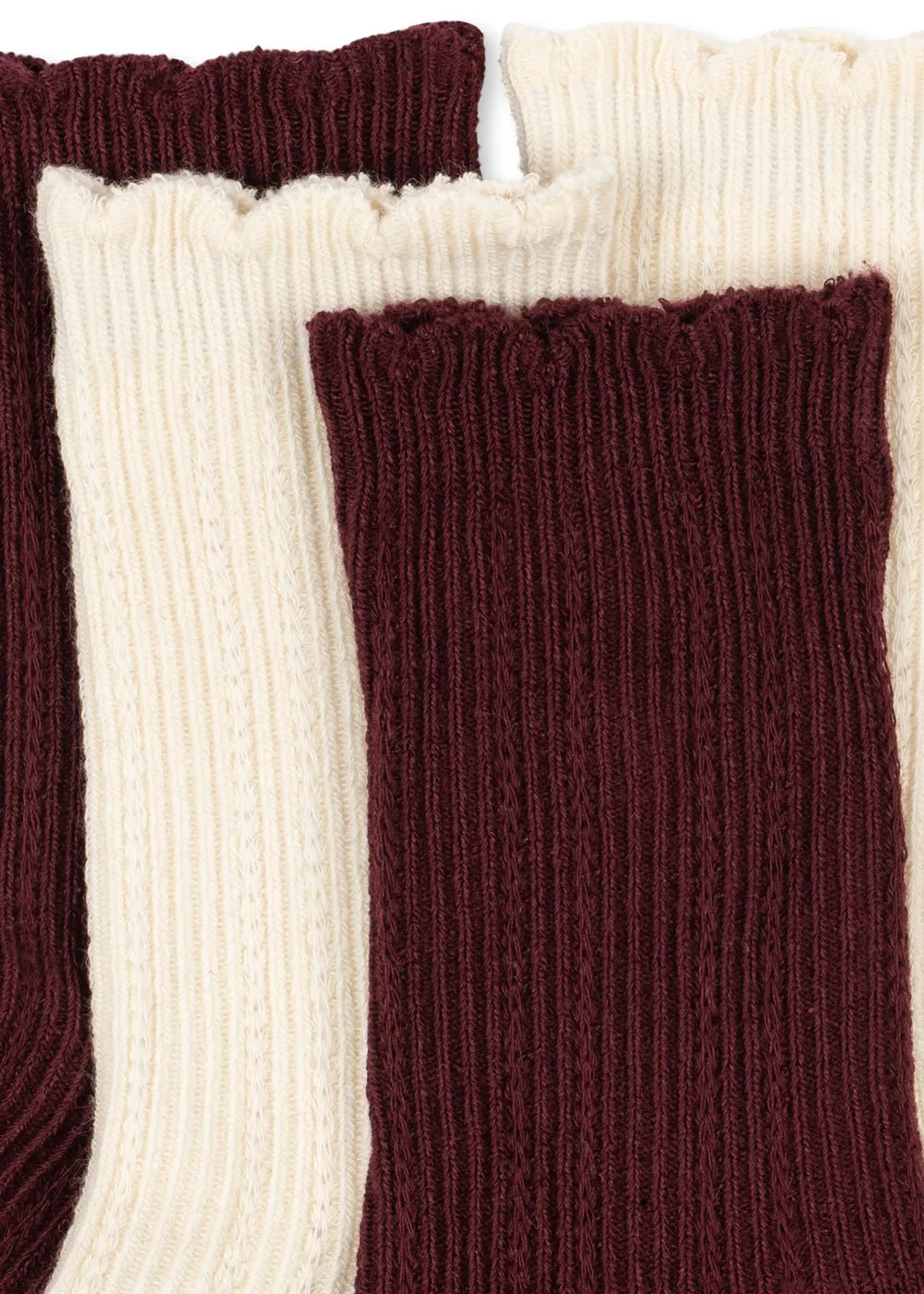 Konges Sløjd Pointelle Sokken 2-Pack Bordeaux