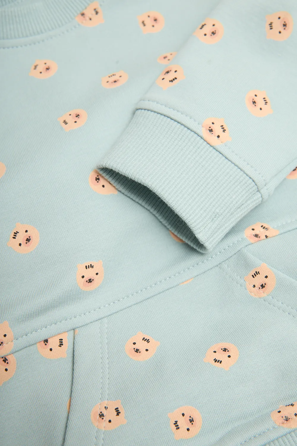 4PRESIDENT Zeki Light Blue sweater ijsbeertjes katoen