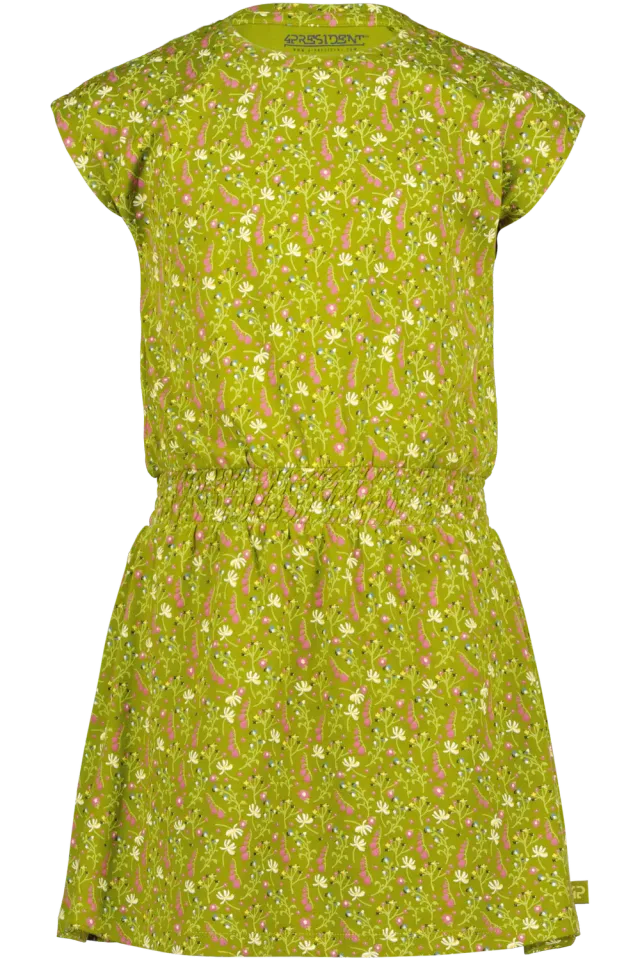 4PRESIDENT Lora AOP Army Green jurk bloemenprint