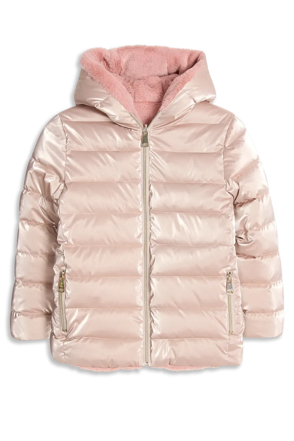 4President Poppy Pink winterjas meisjes omkeerbaar