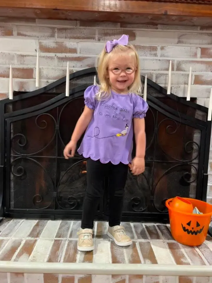 Busy Bee Smocks Witchy Goose shirt meisjes halloween katoen
