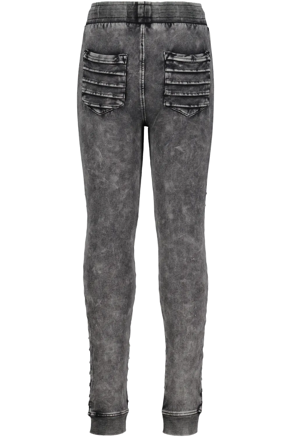 4President Tieme Black bikerbroek jongens katoen