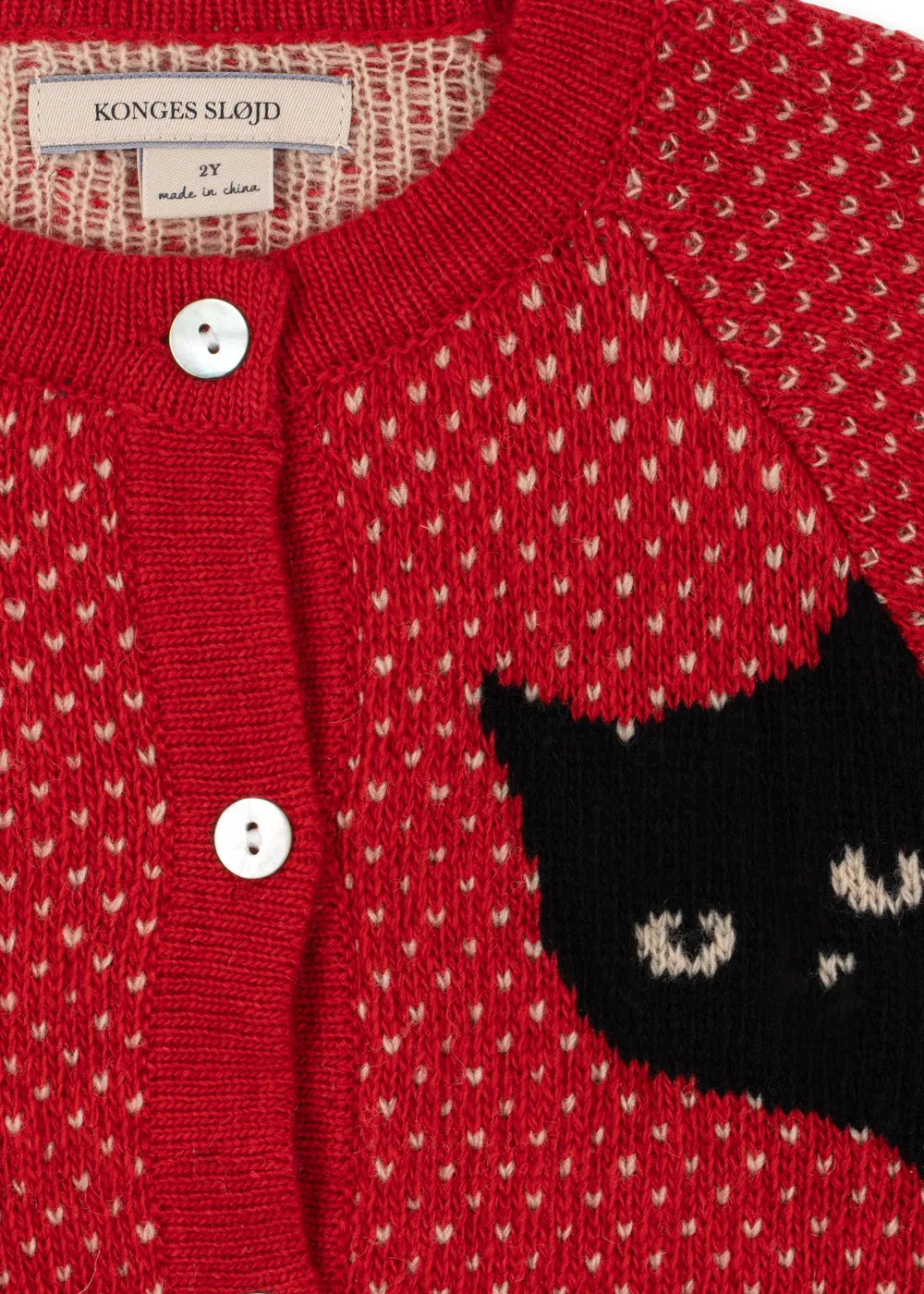 Konges Sløjd Belou Cardigan Cat Rouge Wollen Vest