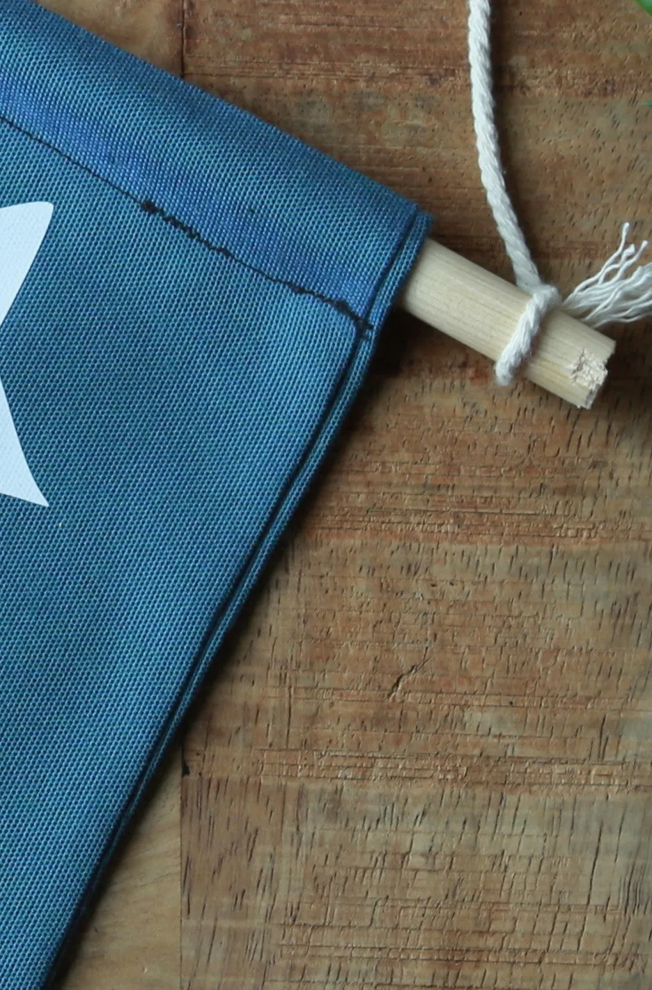 Een presentje Vos vaandel katoen groen/blauw