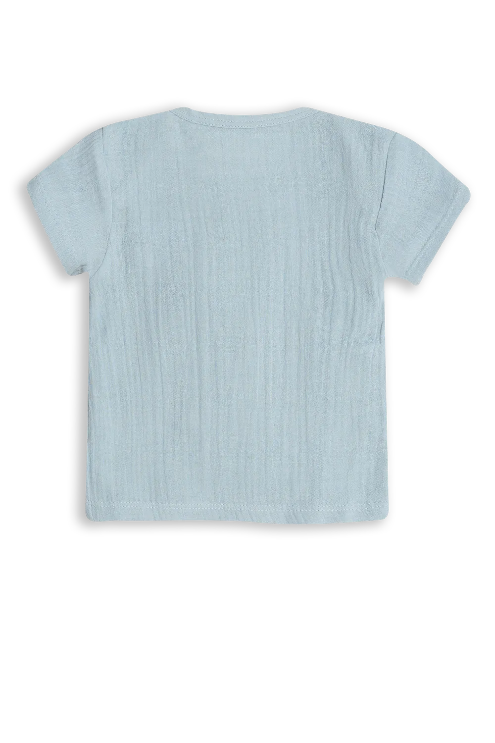 4President Moon T-shirt baby blauw katoen