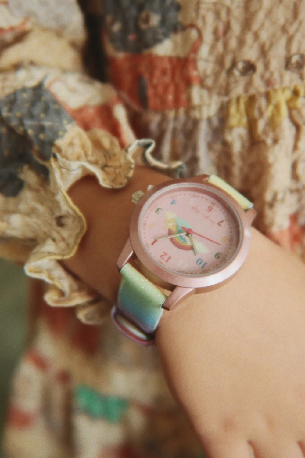 Konges Sløjd Regenboog kinderhorloge rainbow glitter waterdicht