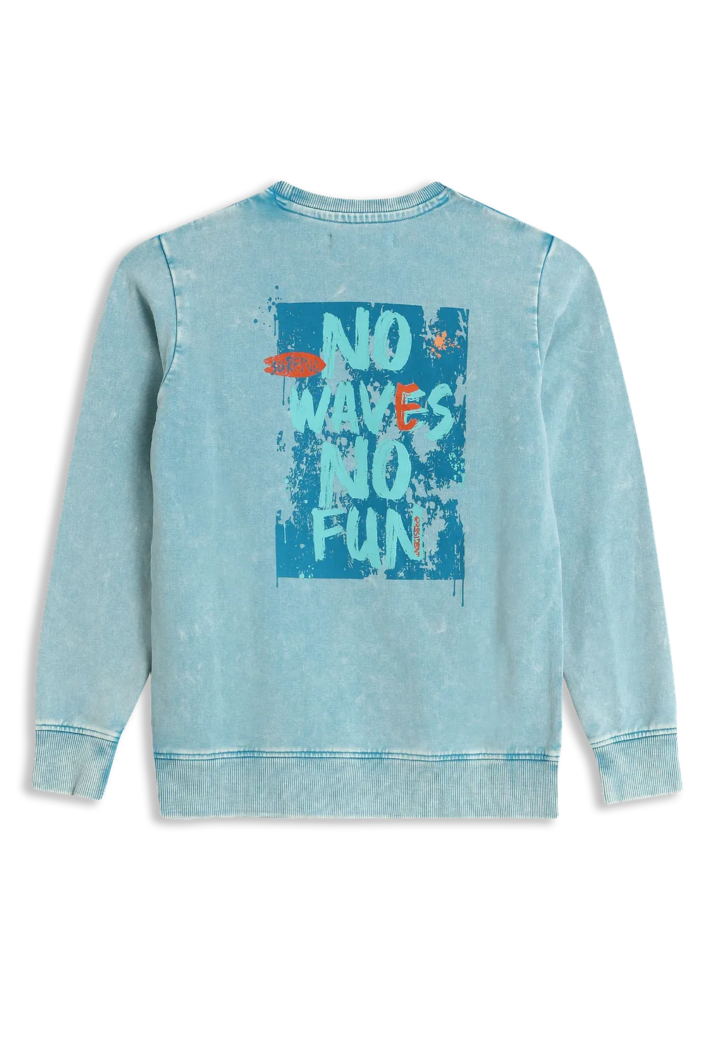 4President Olyn Blue sweater blauw acid wash