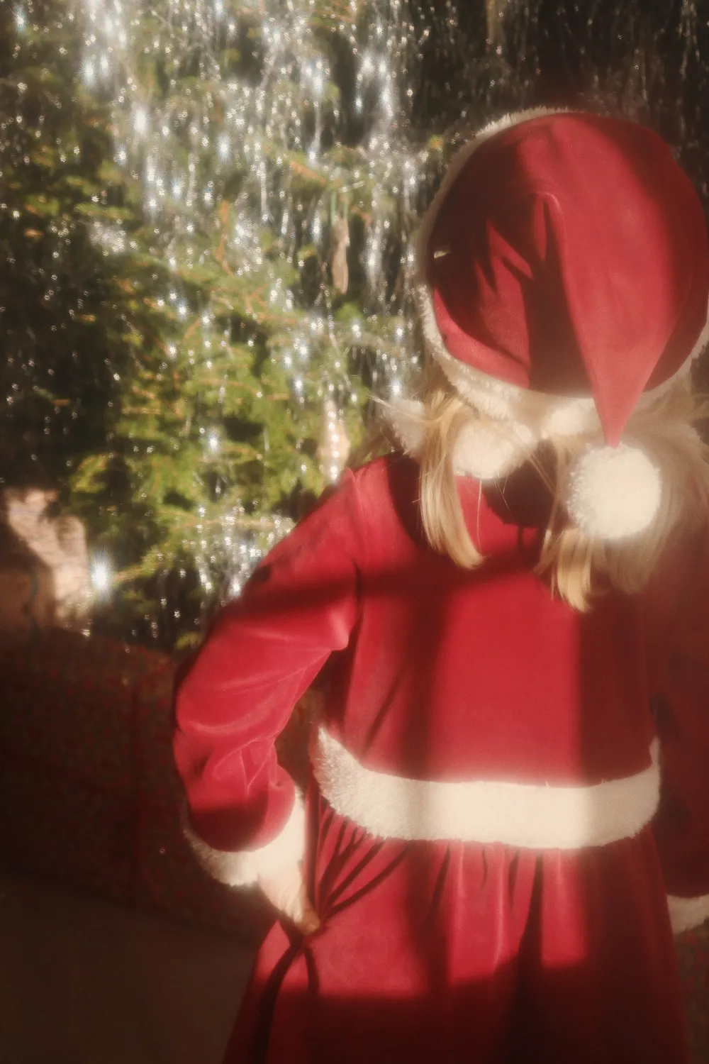 Konges Sløjd Kerstjurk Red Dahlia Velours Feestjurk