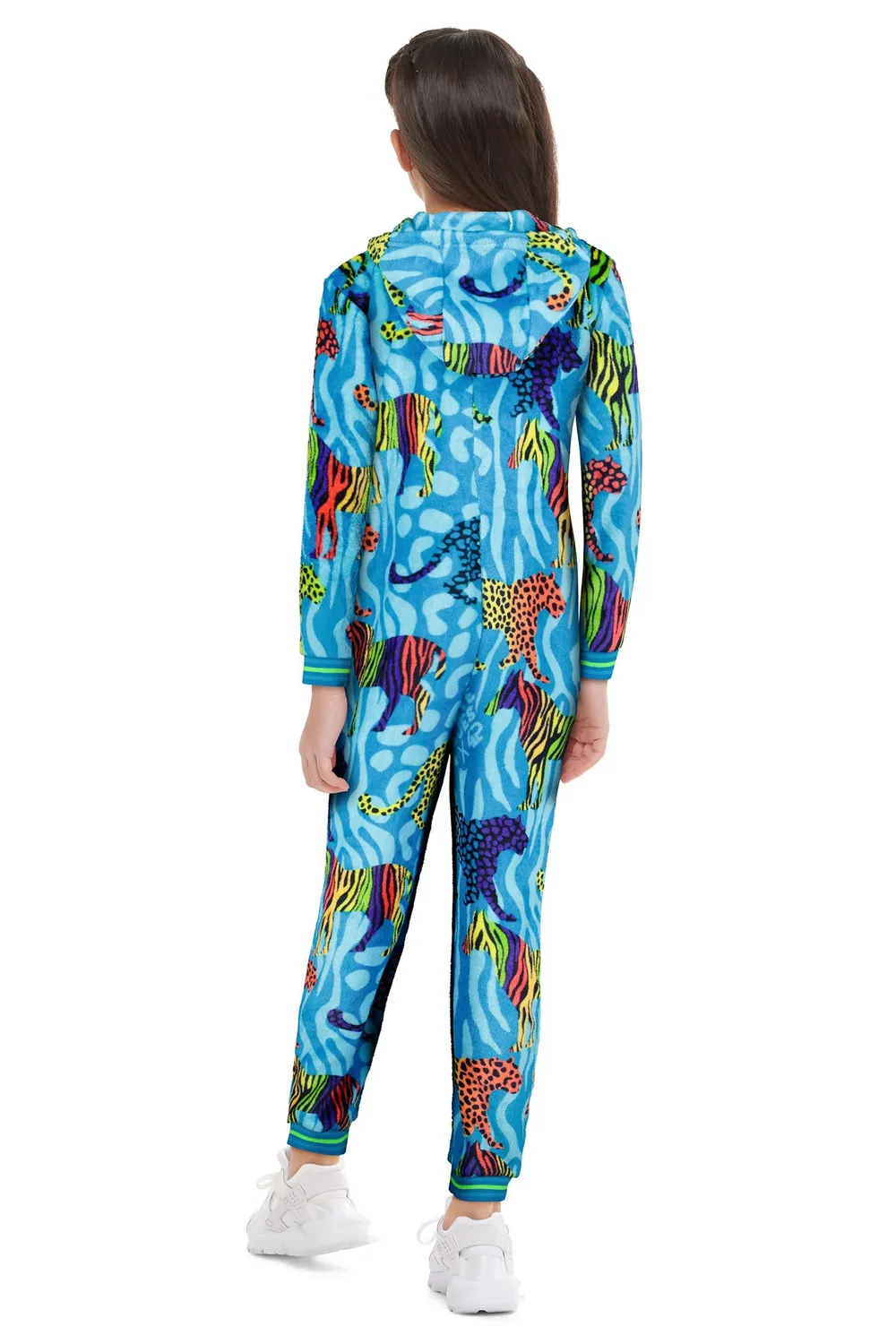 4PRESIDENT Jessie onesie Leopard aop met capuchon