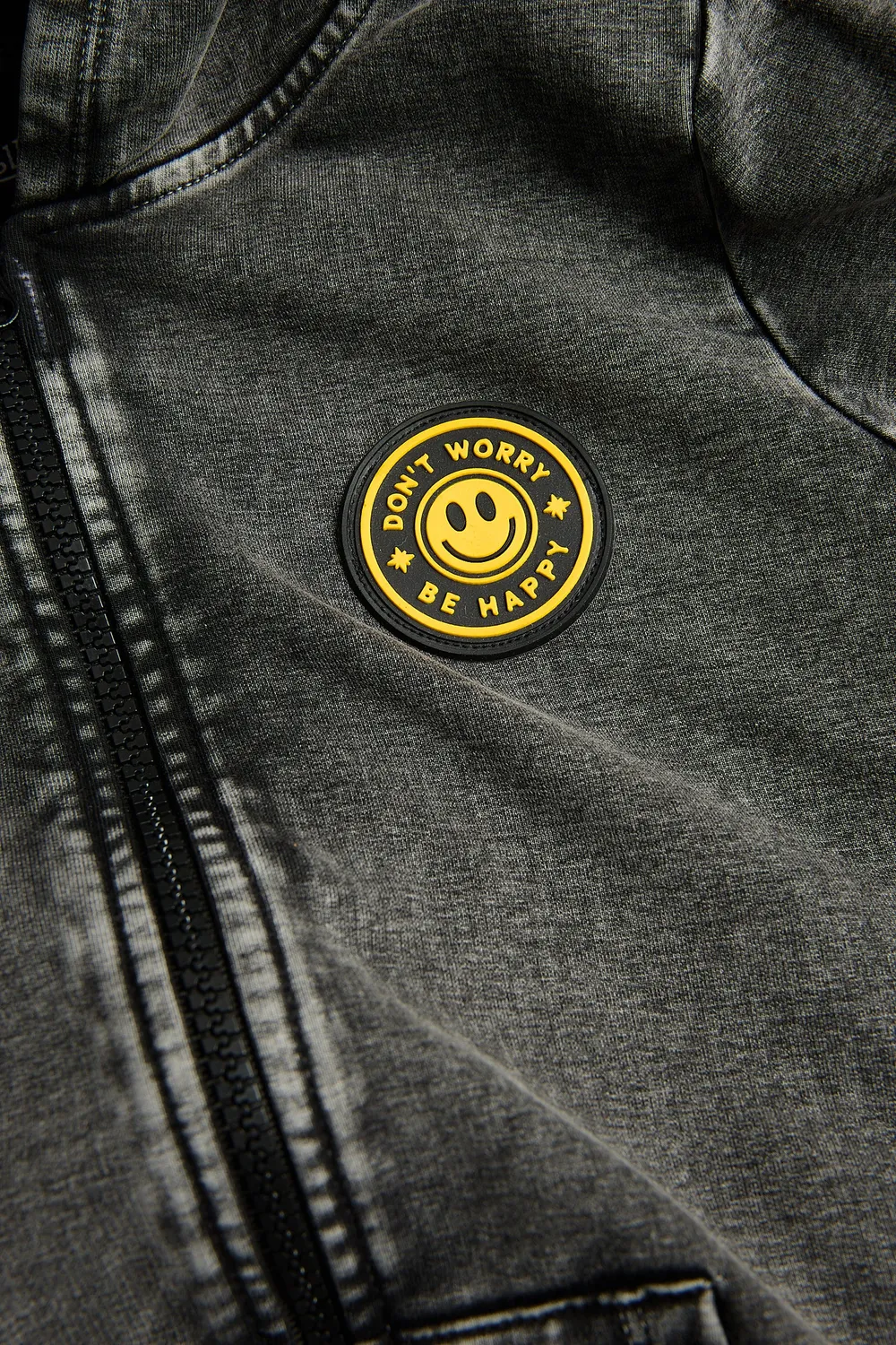 4President Noa hoodie meisjes zwart katoen